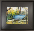 BLUE & WHITE BOATS, RESTING oil painting by Connie Snipes
