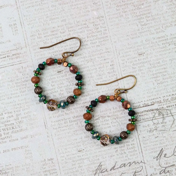 Crisp Autumn Hoop Earrings