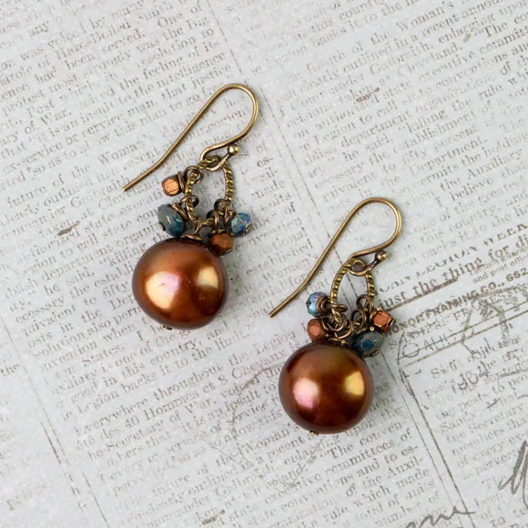 Crisp Autumn Pearl Earrings