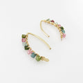 Watermelon Tourmaline Wrapped Earrings