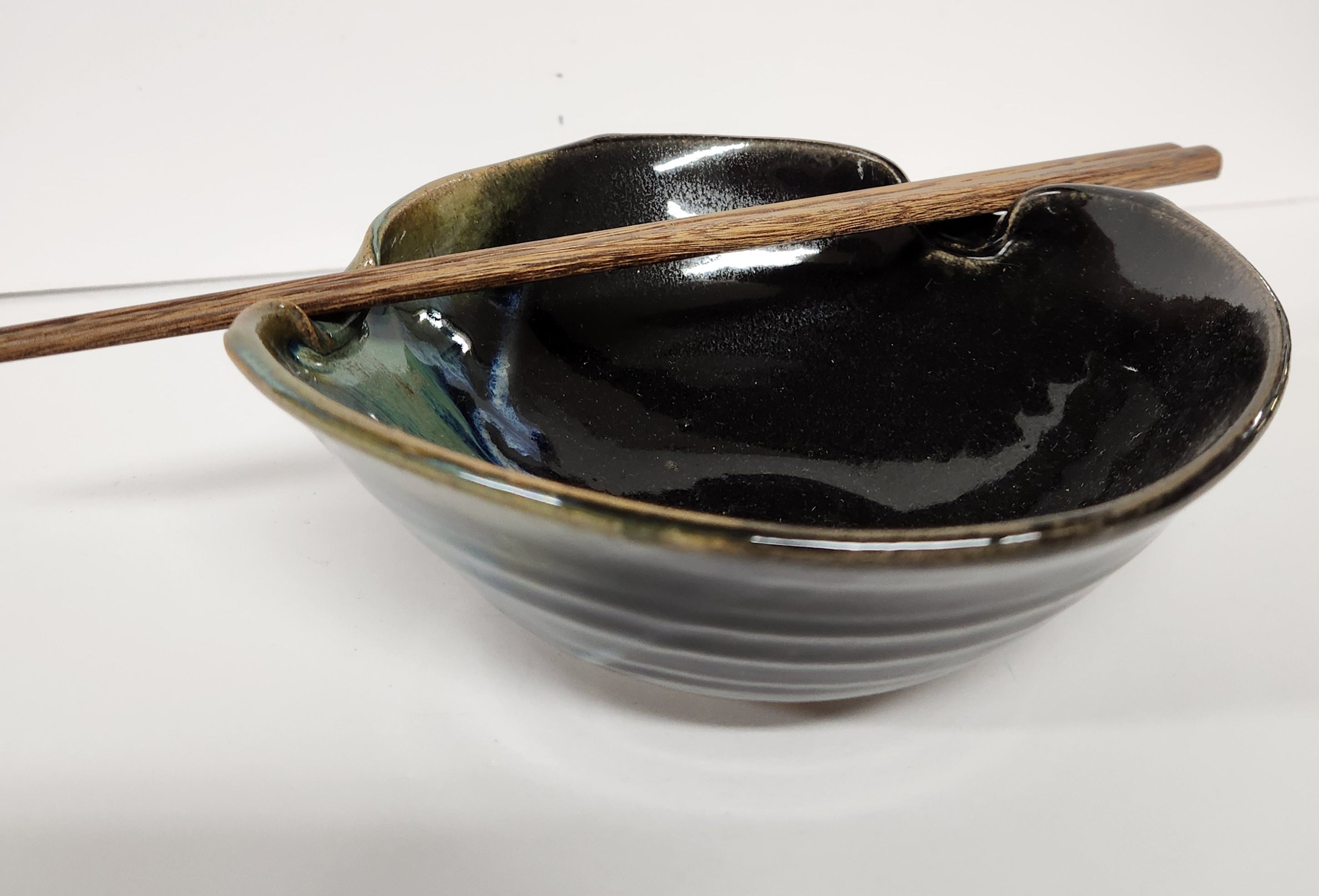 Square Noodle Bowl with Chopsticks