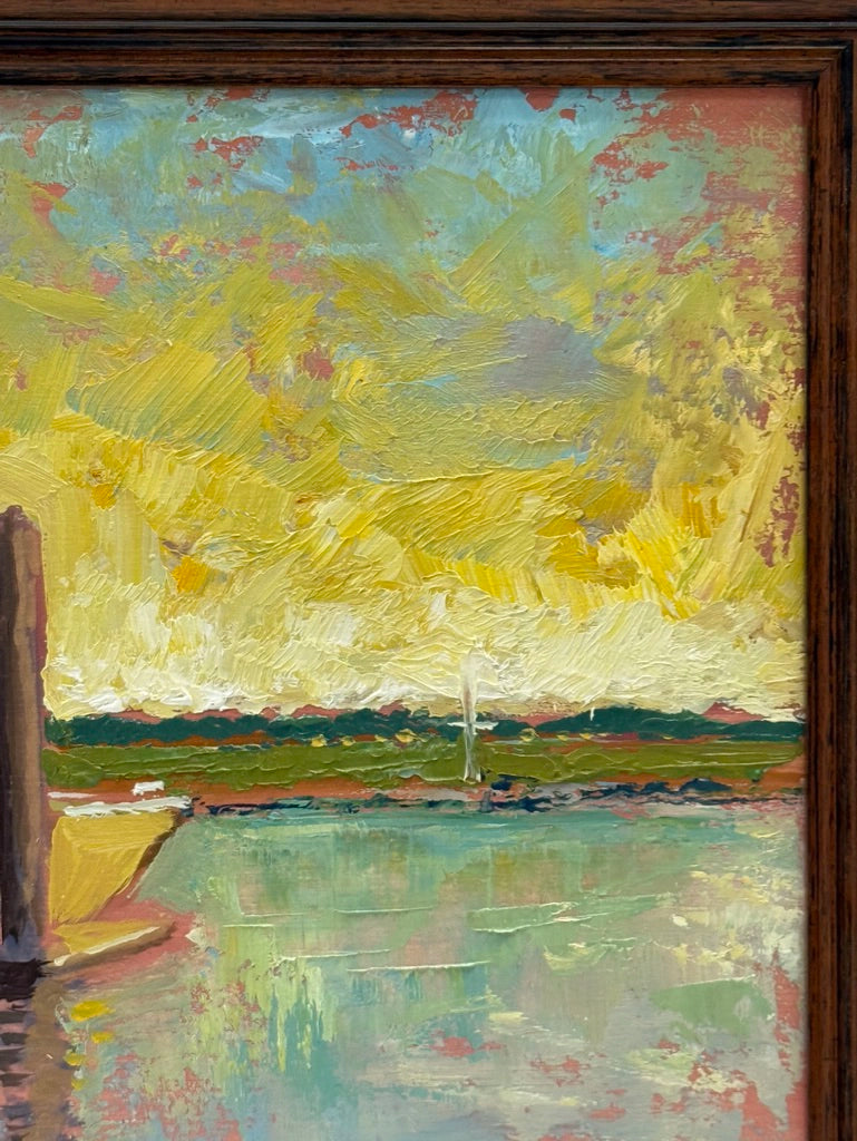 DOCKED DIVIDENDS oil painting by Matt Andrews