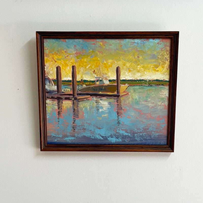 DOCKED DIVIDENDS oil painting by Matt Andrews