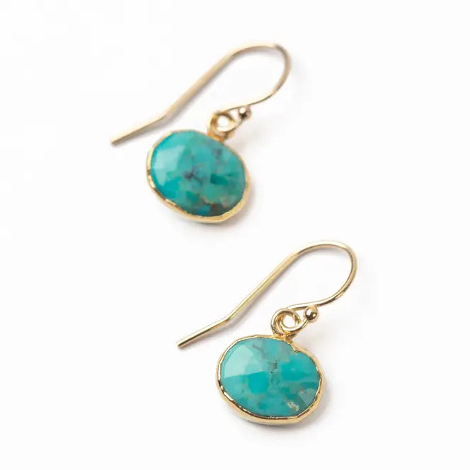 Oval Turquoise Earrings