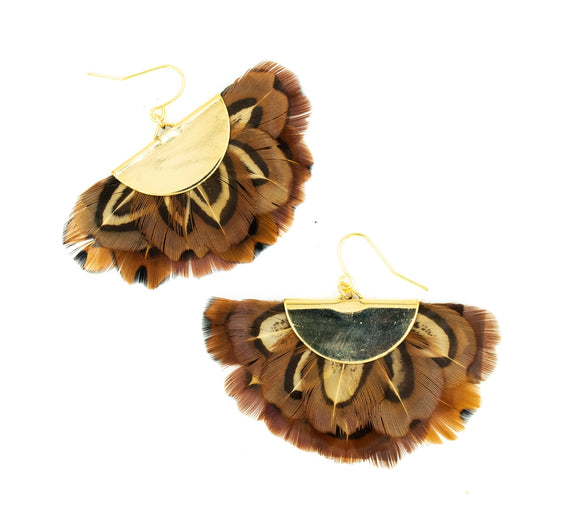 Pheasant Feather Earrings