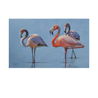 FLAMINGOS oil painting by Holly Glasscock