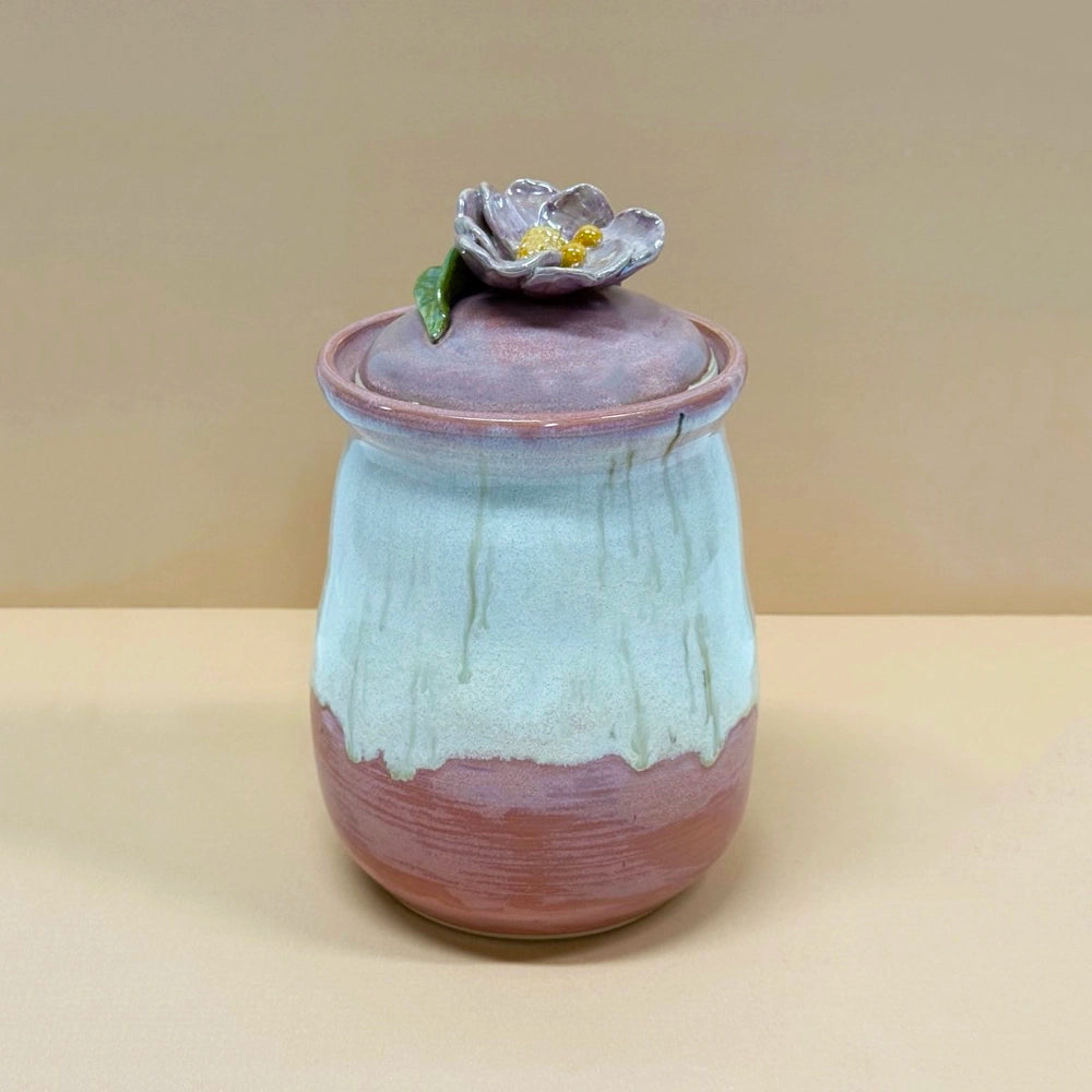 Pink Flower Jar