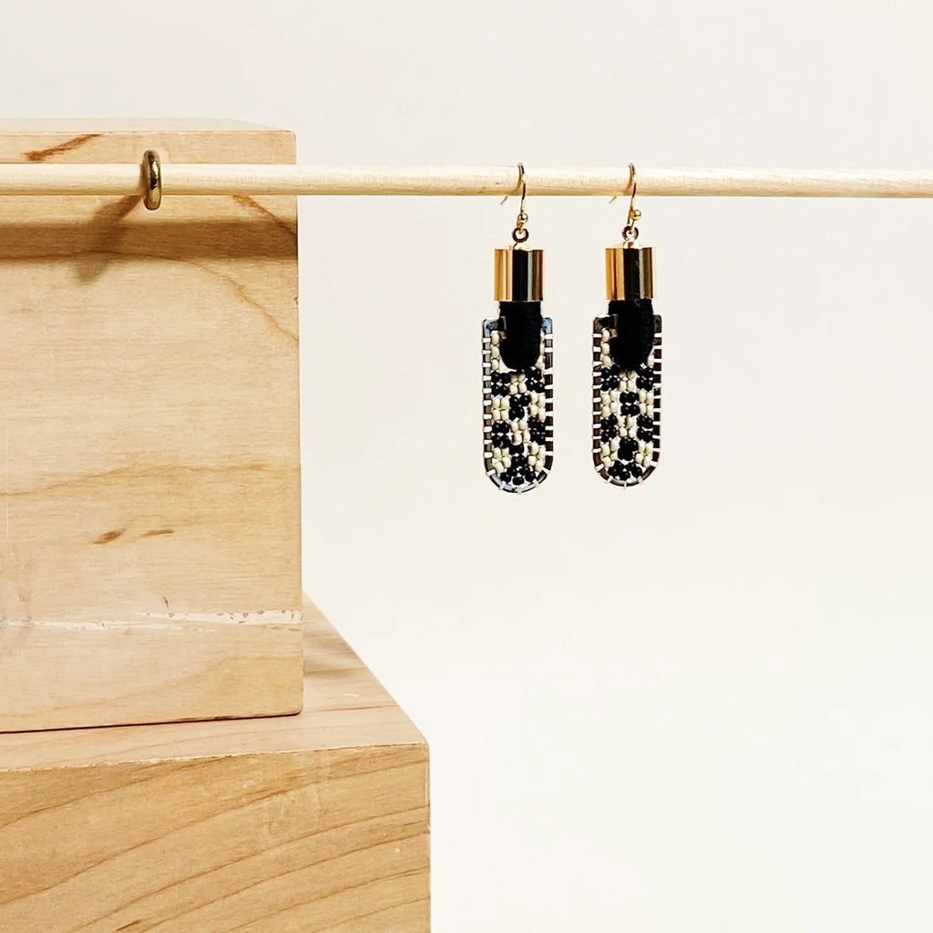 Geometric Checkered Earrings
