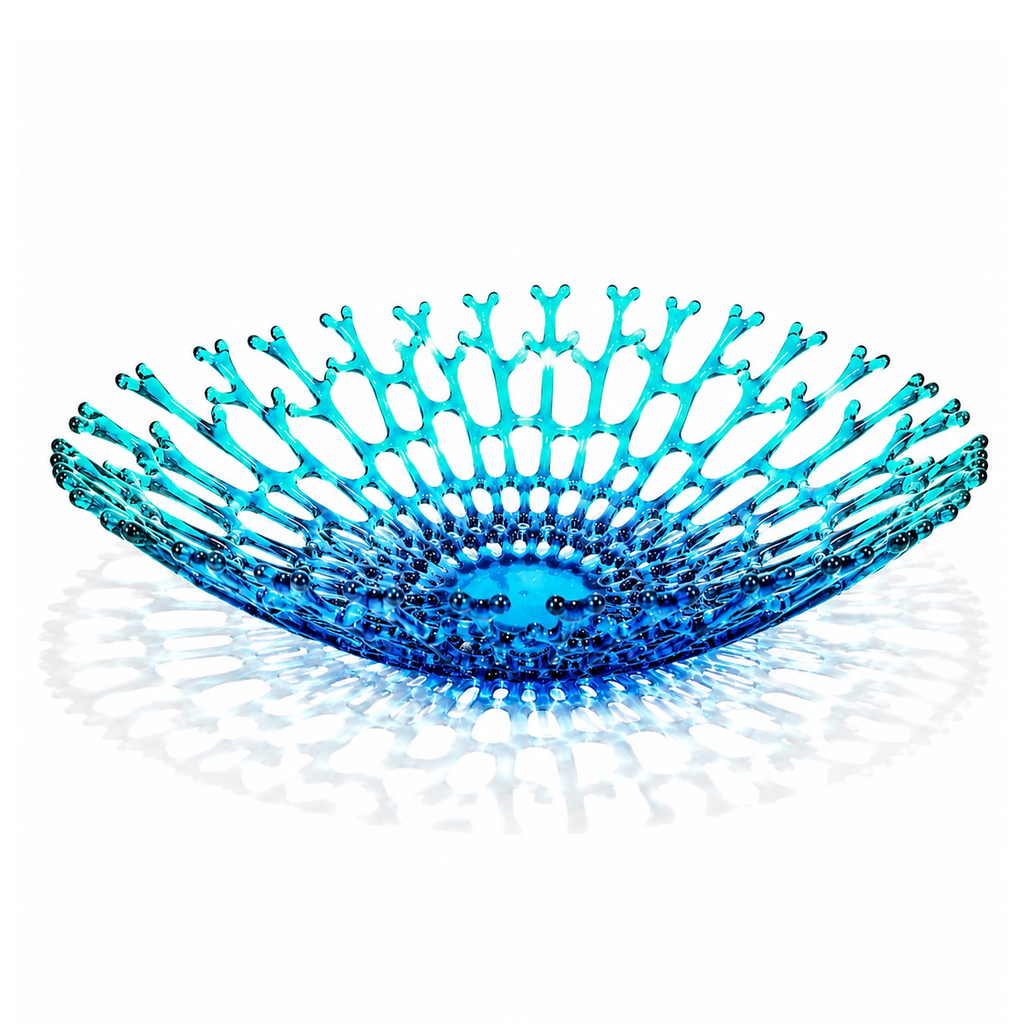 Glass Coral Bowl