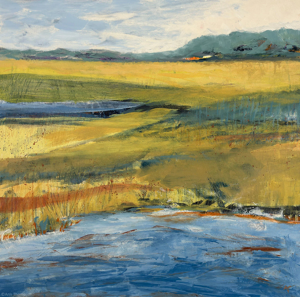GLISTEN acrylic painting by Ann Thompson