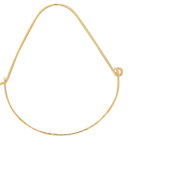 Hinged Flat Oval Hoop Earrings