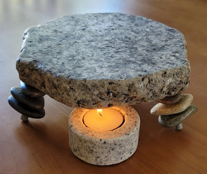 Granite Hot Plate with Tealight Holder