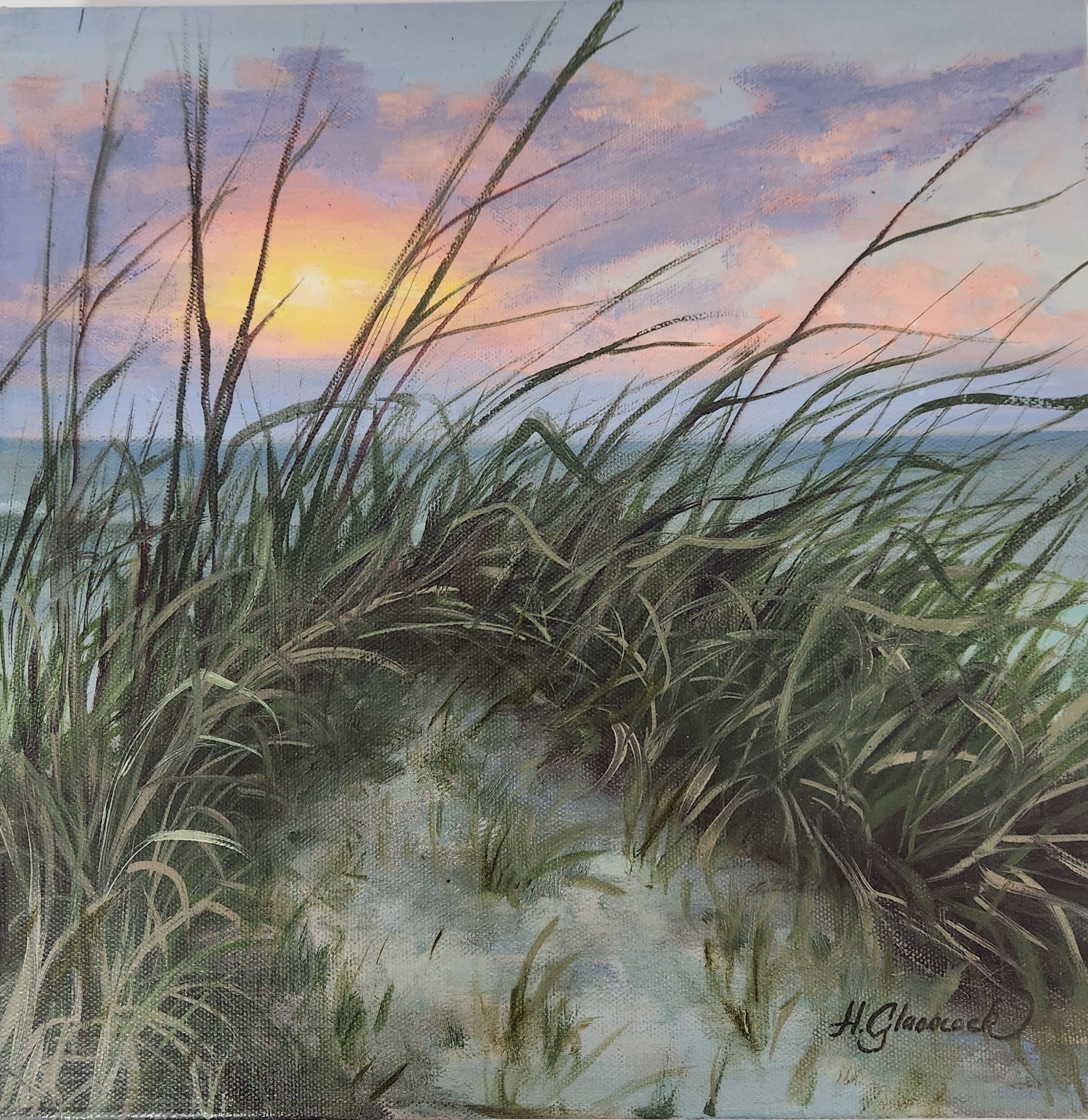 SUNSET DUNE oil painting by Holly Glasscock