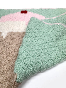 Ice Cream Cone Crochet Baby Blanket