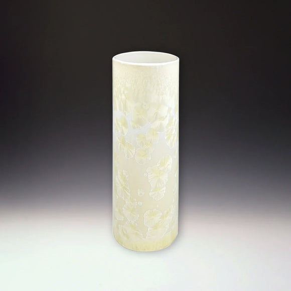 Tall Ivory Cylinder Vase