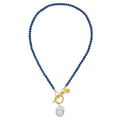 Lapis & Baroque Peal Necklace