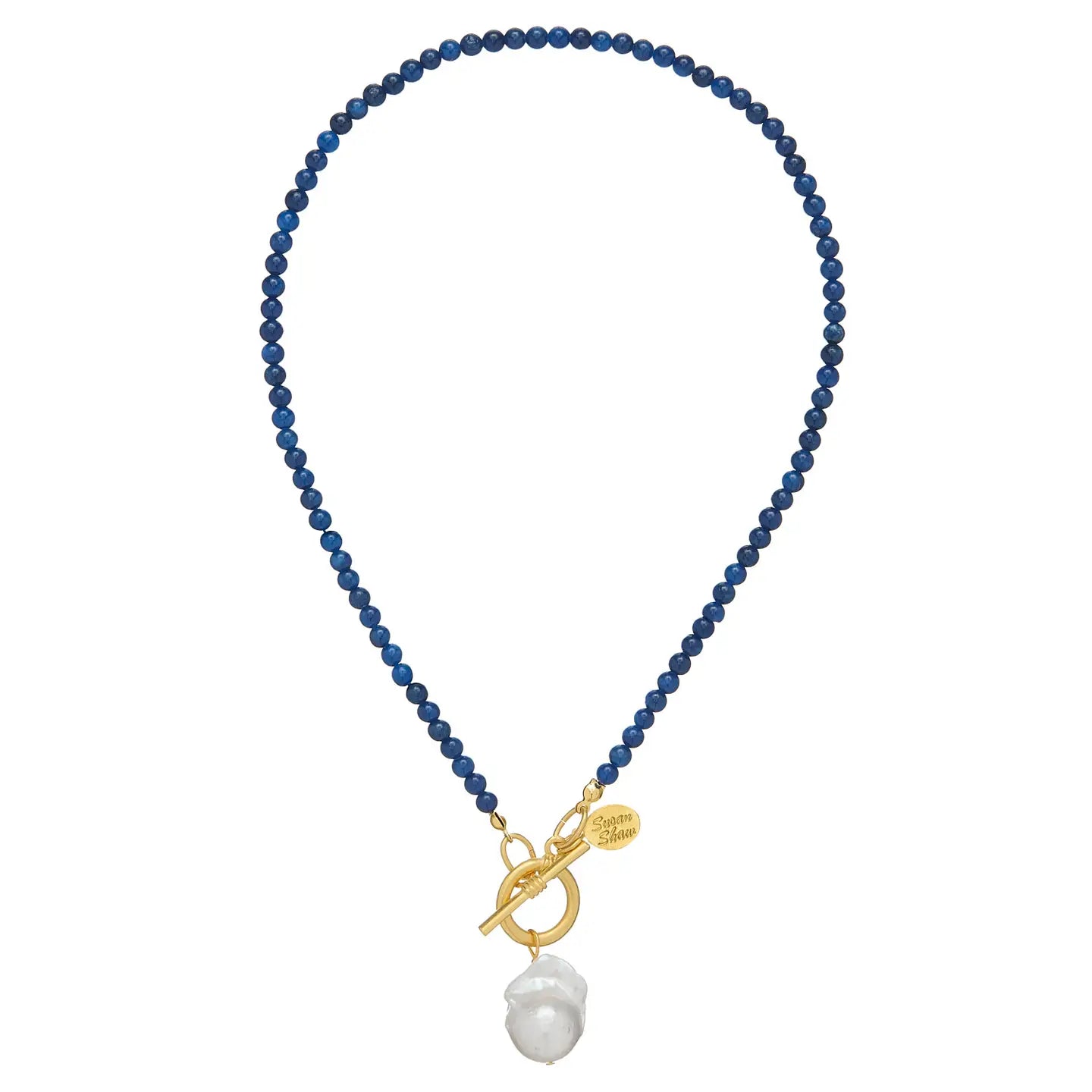 Lapis & Baroque Peal Necklace