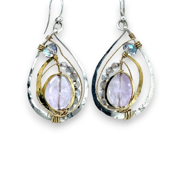 Lilac Amethyst Drop Earrings