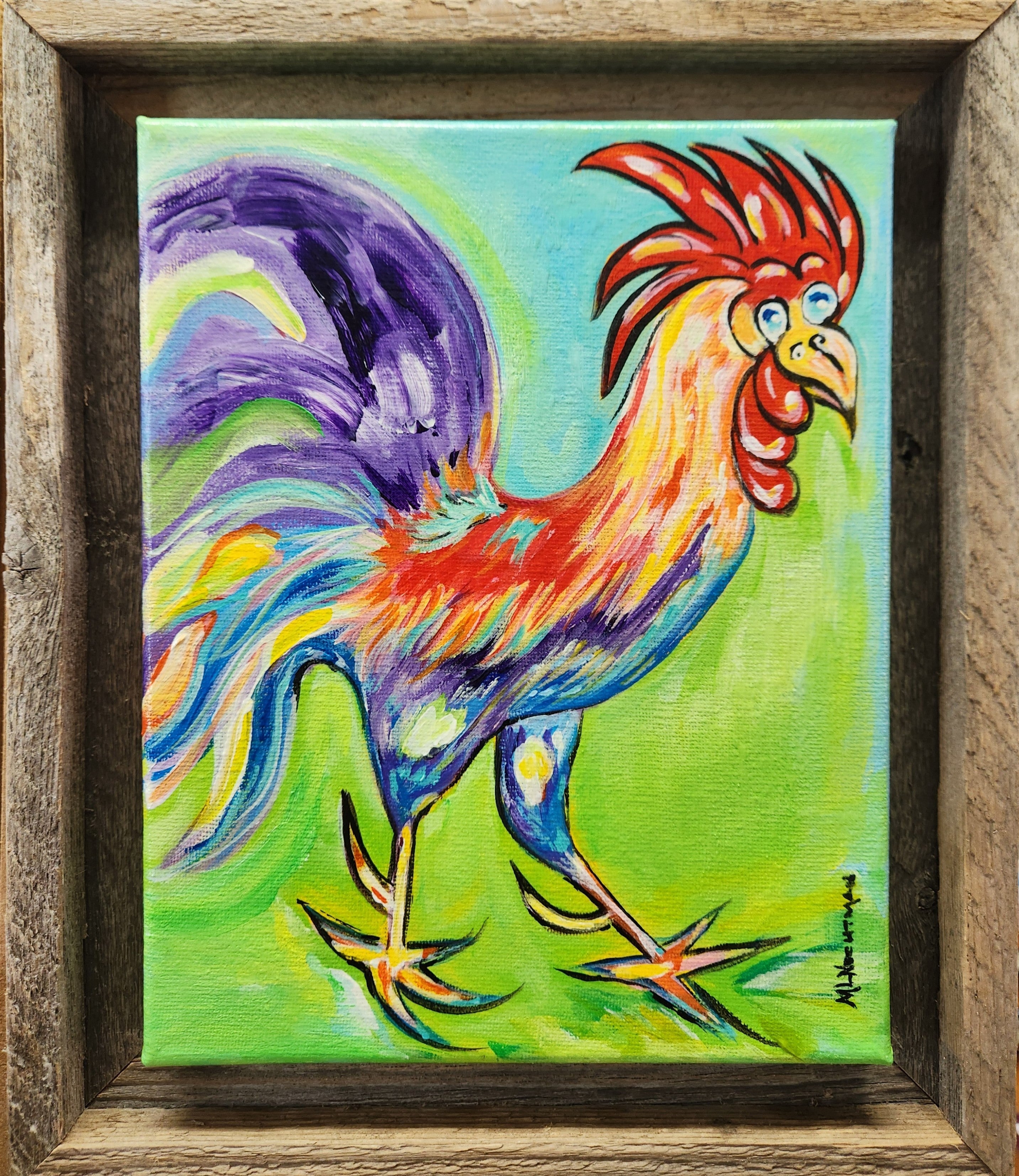 LITTLE CHIEF acrylic painting by Mary Louise Nechtman