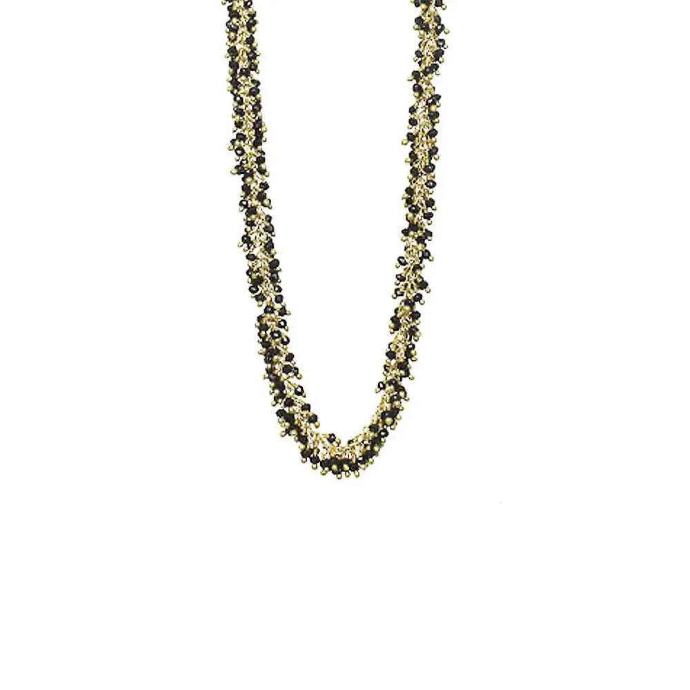 Long Black Fringe Necklace