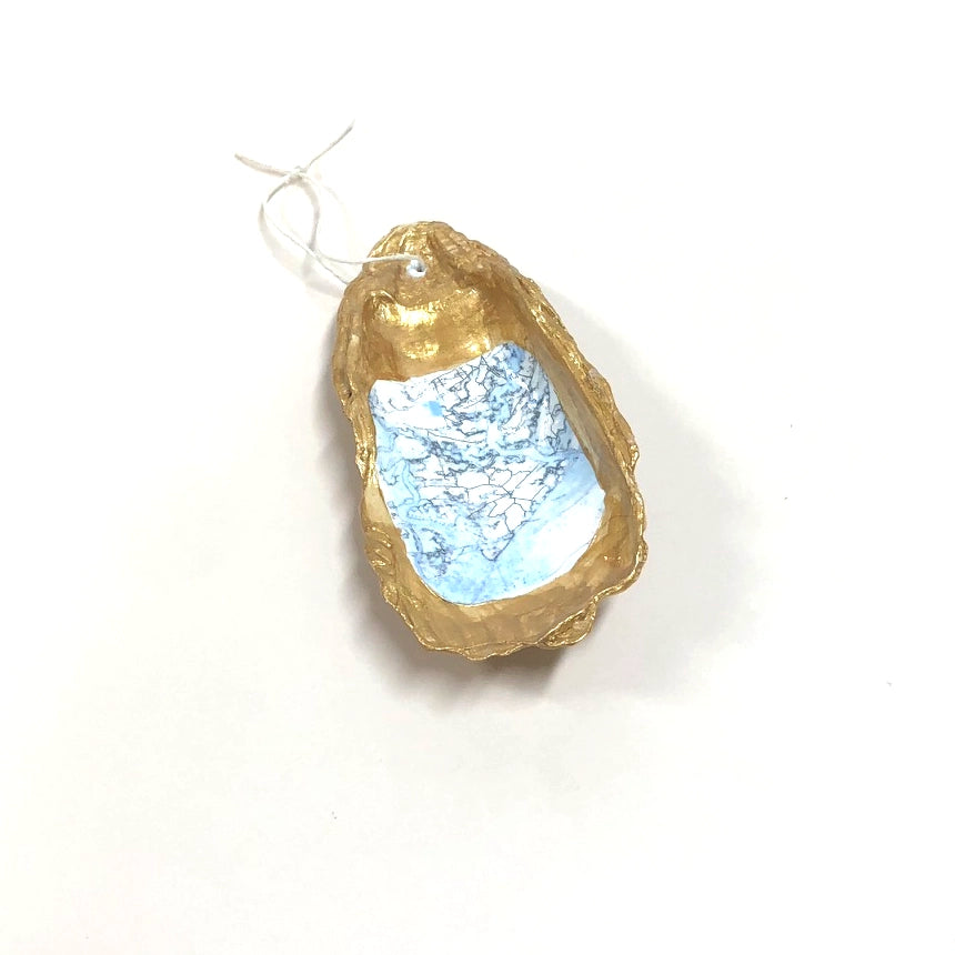 Edisto Map Oyster Shell Ornament