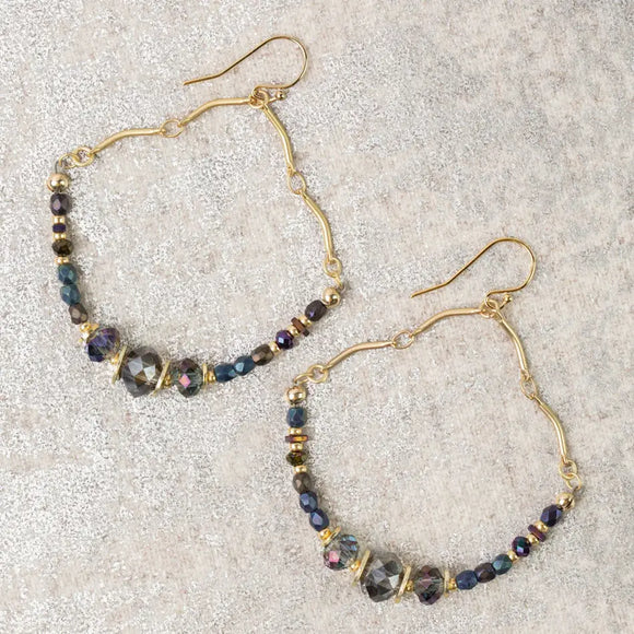 Midnight Crystal Statement Earrings