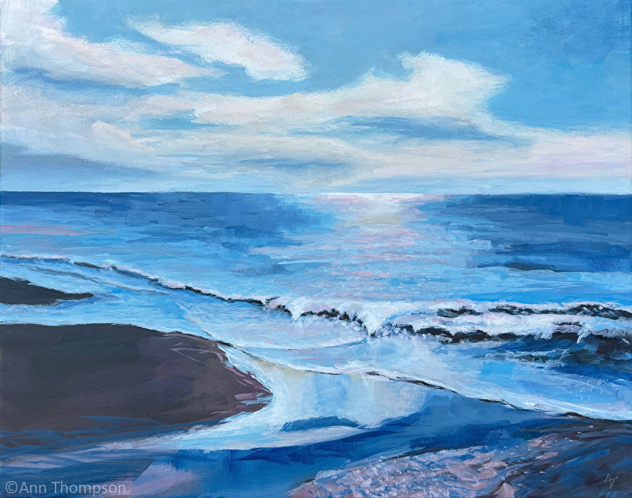 MILES AWAY original acrylic painting by Ann Thompson