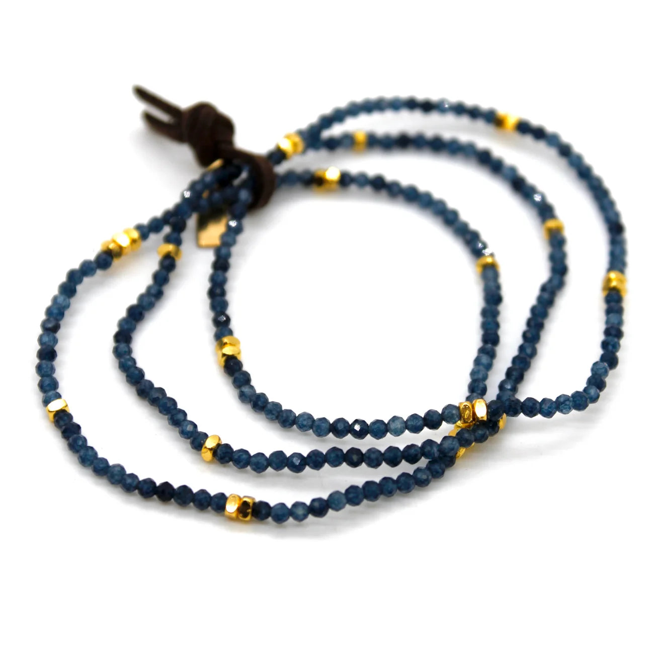 Mini Faceted Sapphire Triple Bracelet Bundle