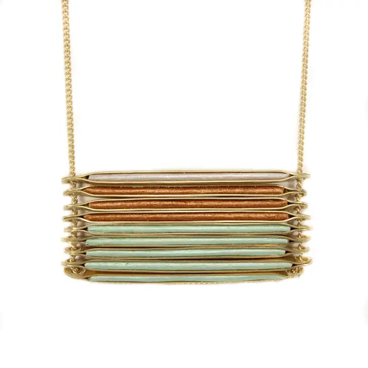 Large Gold Ladder Necklace