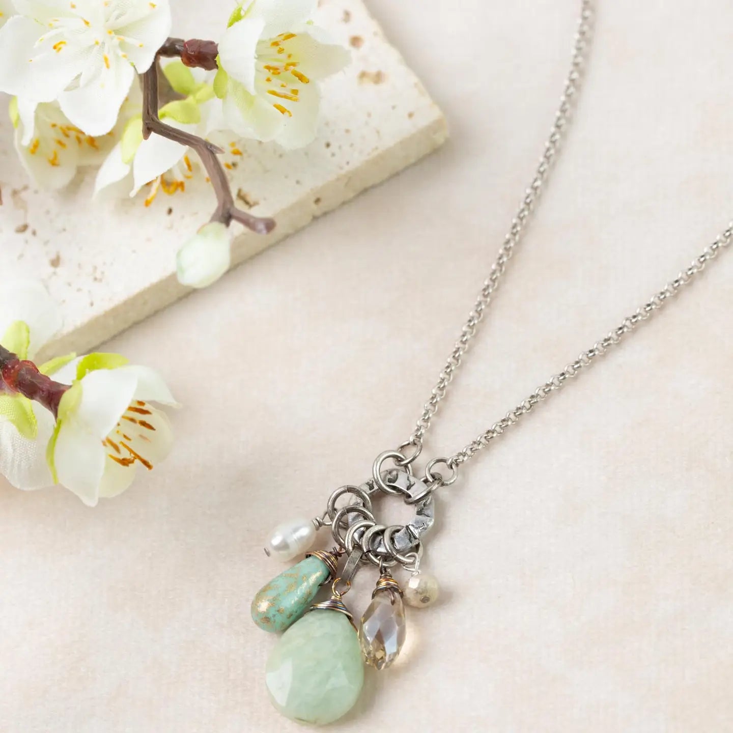 Mint Julep Gemstone Necklace