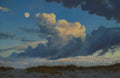 MOON AND DUNES oil painting by Holly Glasscock