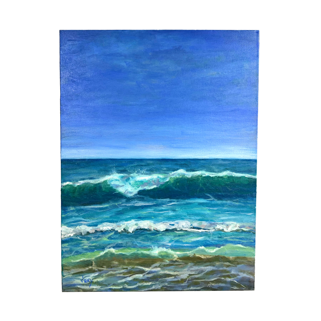 MORNING SURF original oil by Jeny McCullough