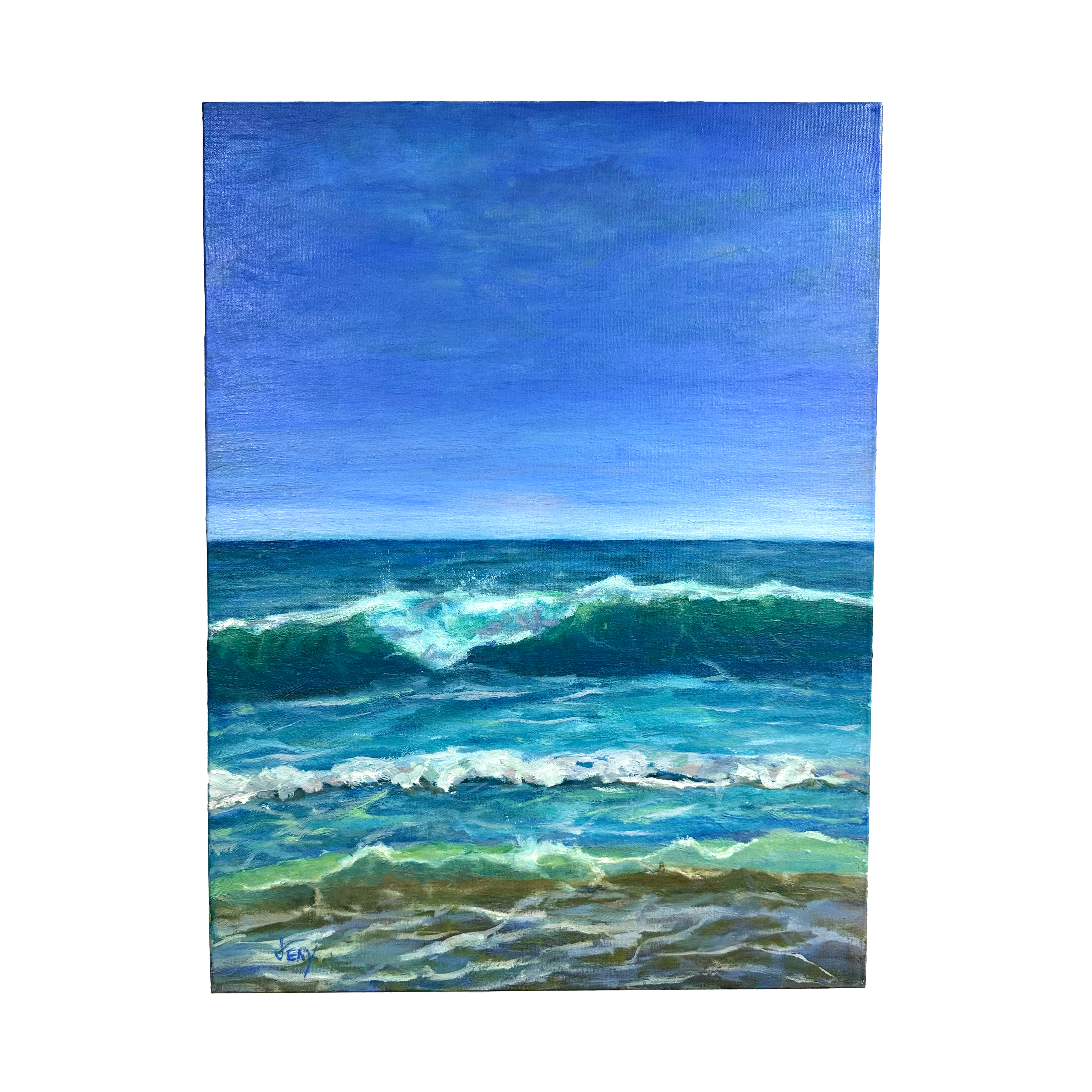 MORNING SURF original oil by Jeny McCullough