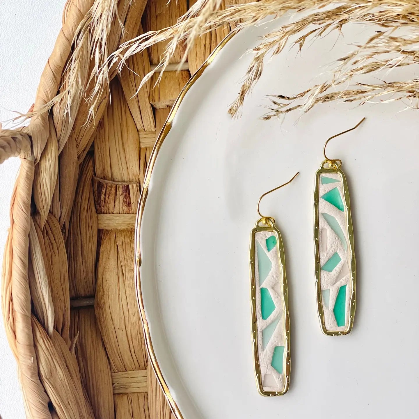 Mosaic Sea Glass Earrings