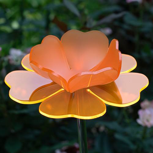 Orange Buttercup Florescent Garden Stake