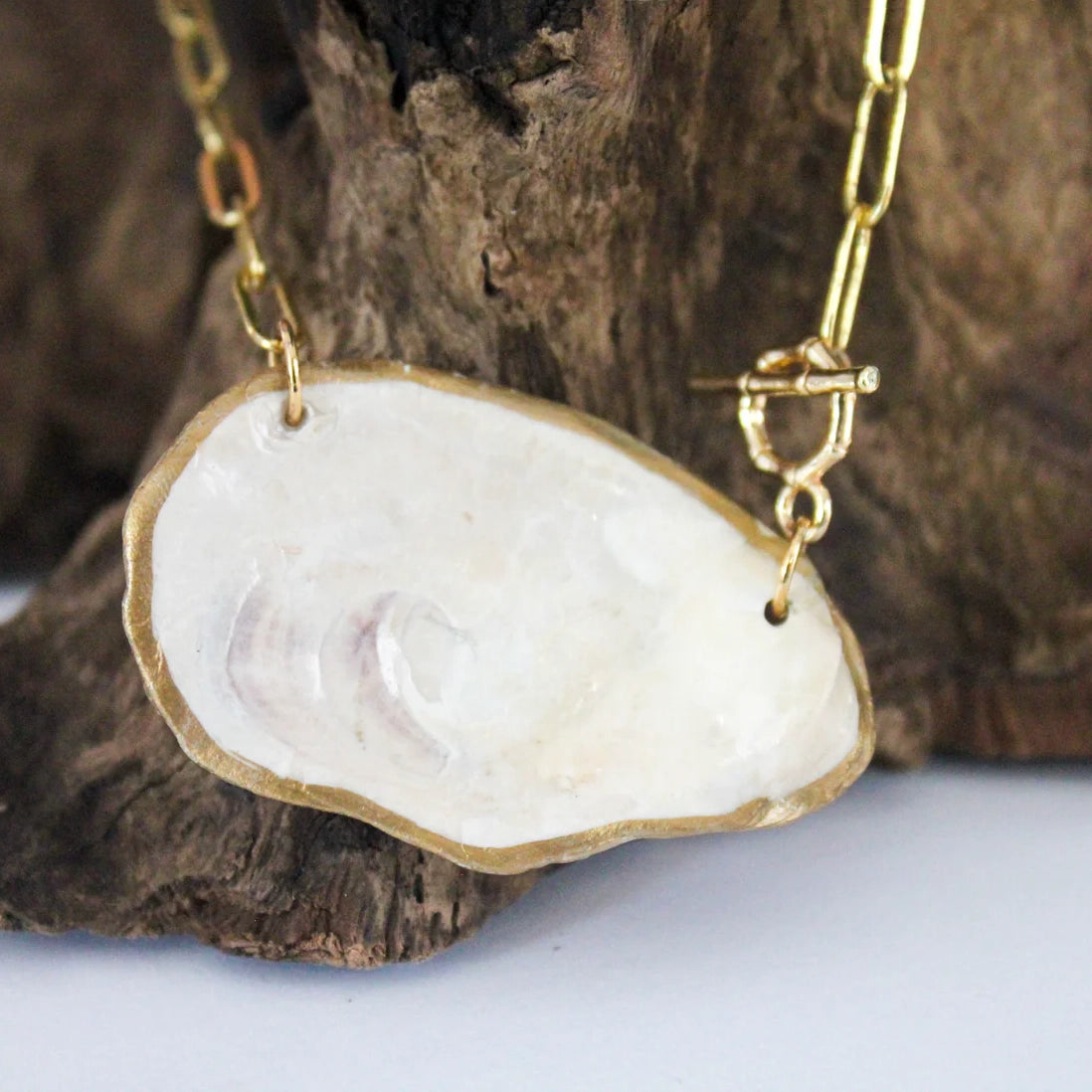 Oyster Shell Toggle Necklace