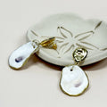 Oyster Shell Gold Post Earrings