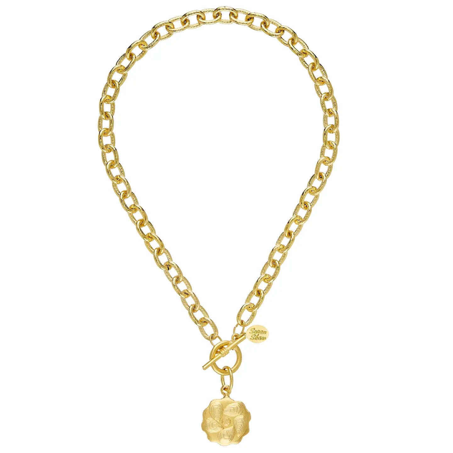 Oyster Plate Toggle Necklace