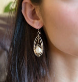 Pearly White Coin Pearl Earrings