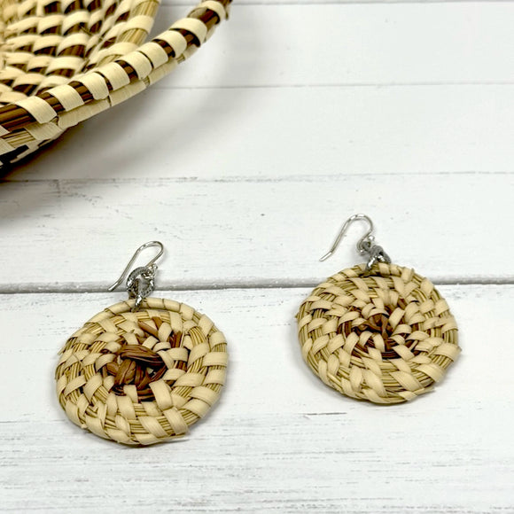 Pine Needle & Sweetgrass Basket Earrings