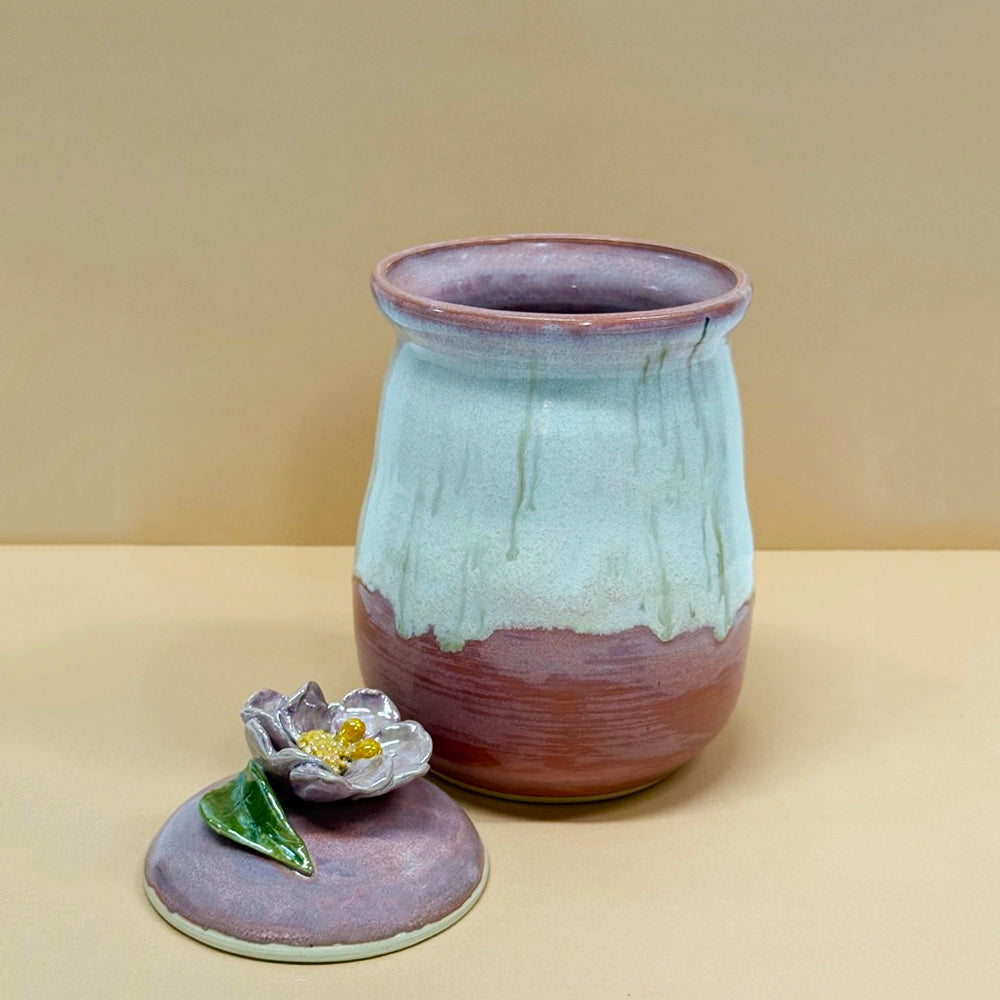 Pink Flower Jar