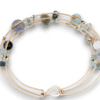 Aquamarine Plaid Cuff Bracelet