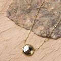 Faceted Pyrite Necklace