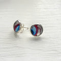 Red Fusion Watercolor Post Earrings
