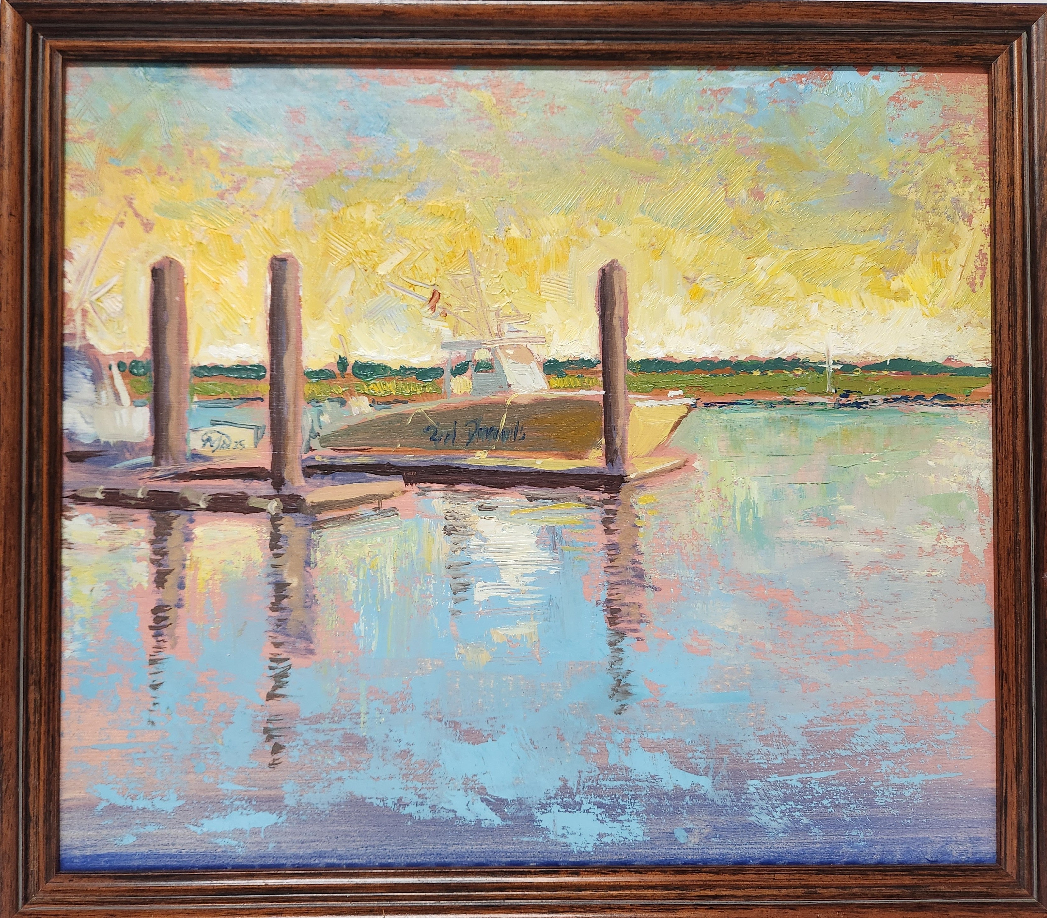 DOCKED DIVIDENDS oil painting by Matt Andrews