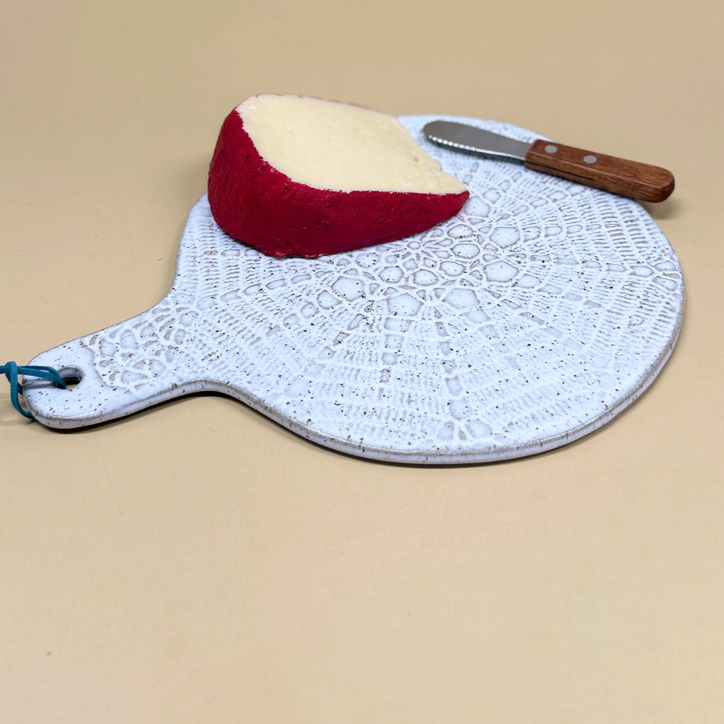 Round Lace Stoneware Cheese Board
