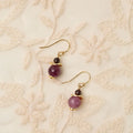 Ruby & Garnet Simple Earrings