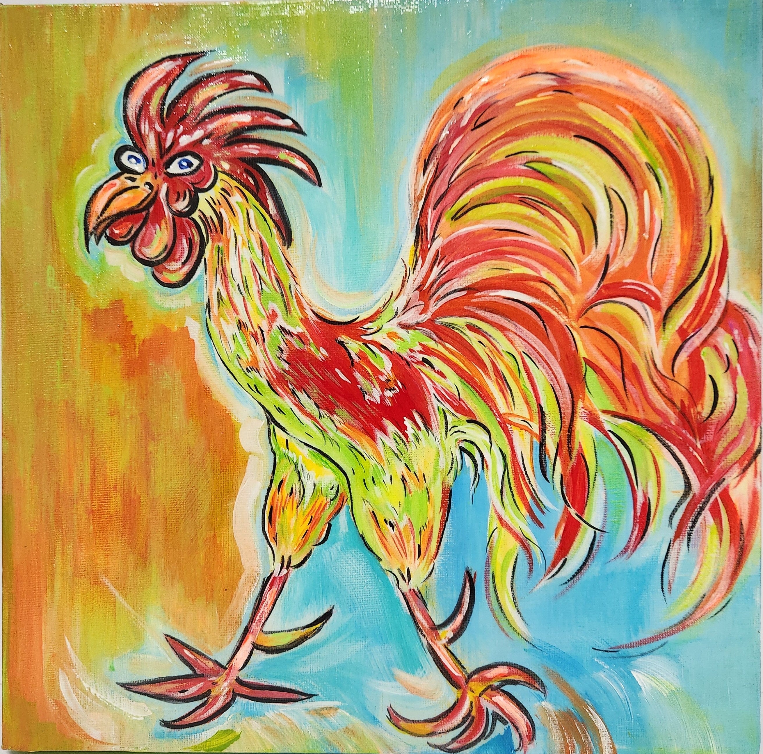 SWEET & SOUR ROO acrylic painting by Mary Louise Nechtman