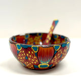 Polymer Clay Salsa Bowl with Matching Spoon