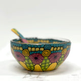 Polymer Clay Salsa Bowl with Matching Spoon